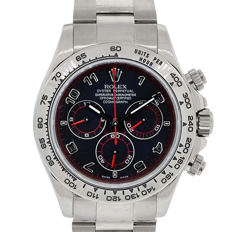 rolex daytona black red face|rolex daytona steel black dial.